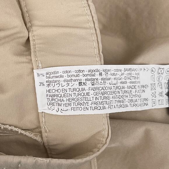 Zara Cargo Parachute High Rise Barrel Balloon Pants Cream Women's Size Large - Picture 11 of 16